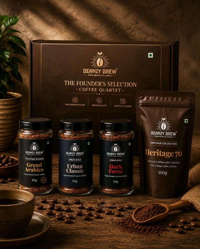 The Founder's Selection Mini- Coffee Quartet (Grand Arabica 50g, Urban Classic 50g, Dark Force 50g, Heritage 70 100g)